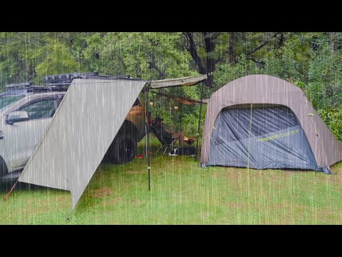 Best Car Tent Ever Camping In Heavy Rain