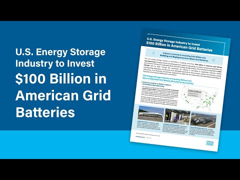 A Bold $100 Billion Leap: U.S. Energy Storage Industry Invests in Homegrown Grid Batteries